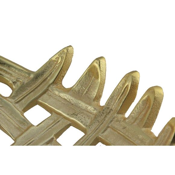 Metallic Finish 16 Inch Diameter Aluminum Lattice Weave Tray - Picture 3 of 5